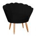 Poltrona Decorativa para Sala de Estar Charm Suede Preto - Montanaris Decor