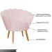 Poltrona Decorativa para Sala de Estar Charm Suede Rosa Claro - Montanaris Decor