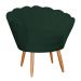 Poltrona Decorativa para Sala de Estar Charm Suede Verde - Montanaris Decor
