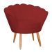Poltrona Decorativa para Sala de Estar Charm Suede Vermelho - Montanaris Decor