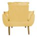 Poltrona Decorativa para Sala de Estar Opala Suede Amarelo - Montanaris Decor