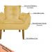 Poltrona Decorativa para Sala de Estar Opala Suede Amarelo - Montanaris Decor