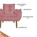 Poltrona Decorativa para Sala de Estar Opala Suede Rosa - Montanaris Decor