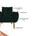 Poltrona Decorativa para Sala de Estar Opala Suede Verde - Montanaris Decor