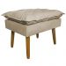 Puff Decorativo para Sala de Estar Opala Suede Bege - Montanaris Decor