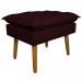 Puff Decorativo para Sala de Estar Opala Suede Bordô- Montanaris Decor