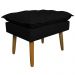 Puff Decorativo para Sala de Estar Opala Suede Preto - Montanaris Decor