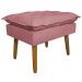 Puff Decorativo para Sala de Estar Opala Suede Rosa - Montanaris Decor