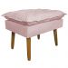 Puff Decorativo para Sala de Estar Opala Suede Rosa Claro - Montanaris Decor