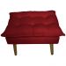 Puff Decorativo para Sala de Estar Opala Suede Vermelho - Montanaris Decor