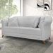 Sofá 2 Lugares para Sala de Estar 180cm Eva Linho Cinza Claro - Montanaris Decor
