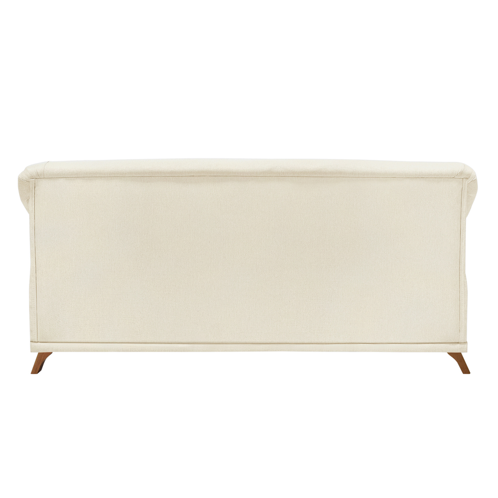 Sofá 3 Lugares para Sala de Estar 200cm Eva Linho Off White - Montanaris Decor