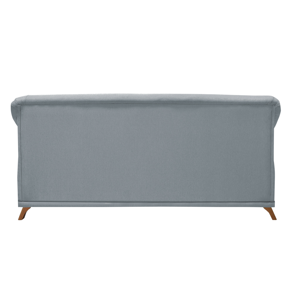 Sofá 3 Lugares para Sala de Estar 220cm Eva Linho Cinza - Montanaris Decor