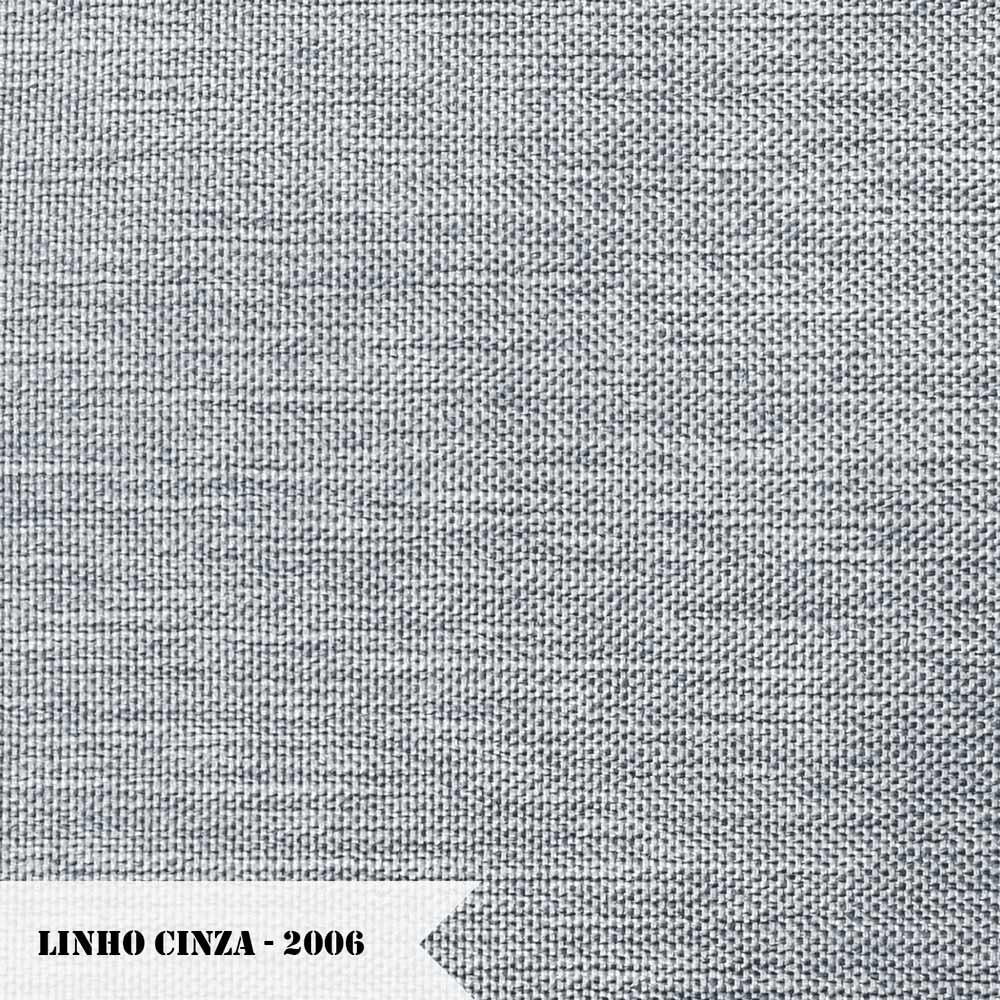 Sofá 3 Lugares para Sala de Estar 220cm Eva Linho Cinza - Montanaris Decor