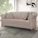 Sofá 3 Lugares para Sala de Estar 220cm Eva Linho Marrom - Montanaris Decor
