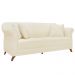 Sofá 3 Lugares para Sala de Estar 220cm Eva Linho Off White - Montanaris Decor