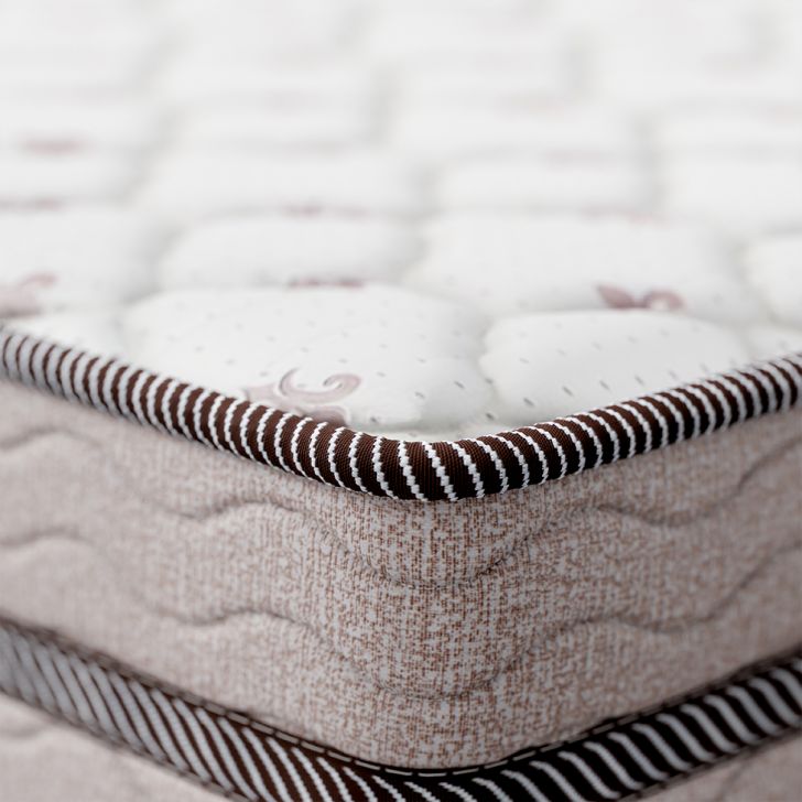 [OUTLET] Cama Box Solteiro King com Colchão Sonhare Mola Ensacada Bege