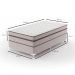 [OUTLET] Cama Box Solteiro King com Colchão Sonhare Mola Ensacada Bege