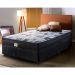 Cama Box Casal Imperial com Colchão Mola Verticoil (138x188) Preta e Cinza