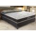Cama Box Casal Pegasus com Colchão Casal Molas Ensacadas Cinza e Branca