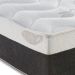 Cama Box Casal Pegasus com Colchão Casal Molas Ensacadas Cinza e Branca