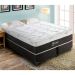 Cama Box Queen Pegasus com Colchão Queen Molas Ensacadas Cinza e Branca
