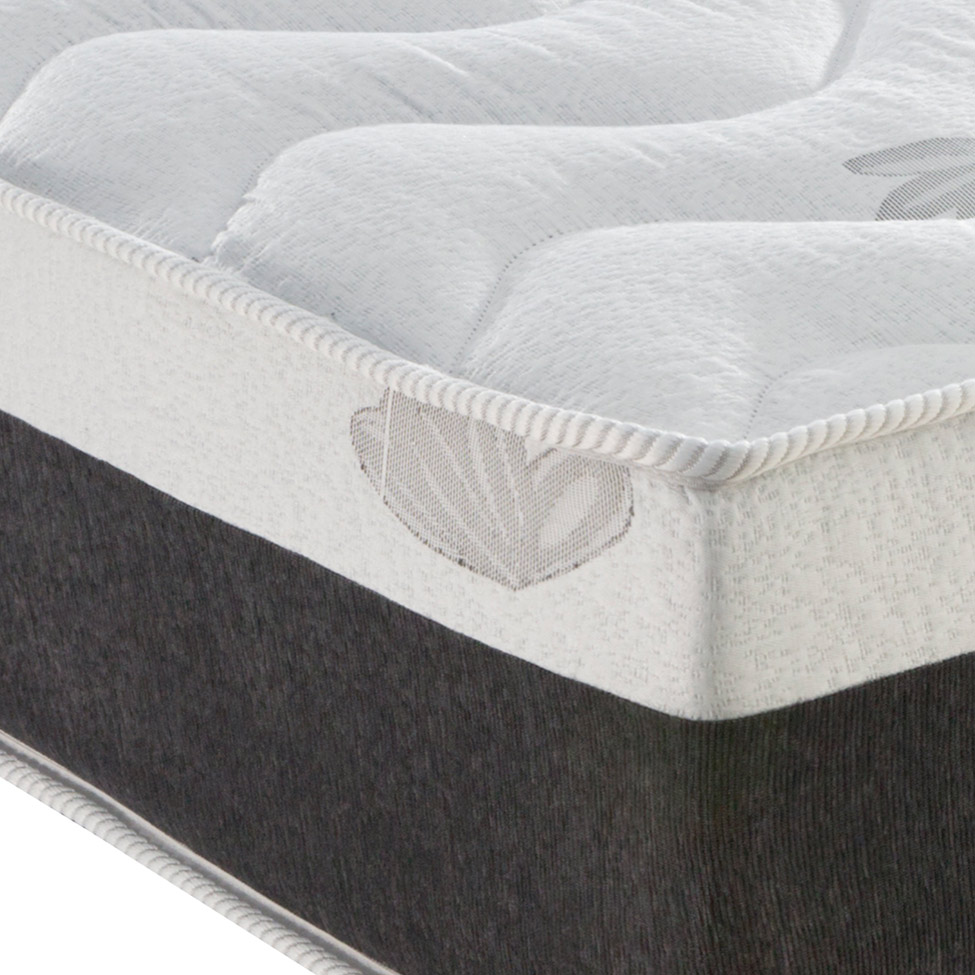 Cama Box Queen Pegasus com Colchão Queen Molas Ensacadas Cinza e Branca