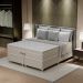 Cama Box Queen Royale com Colchão Queen Molas Ensacadas Bege e Branca