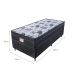 Cama Box Solteiro Imperial com Colchão Mola Verticoil (88x188) Preta e Cinza