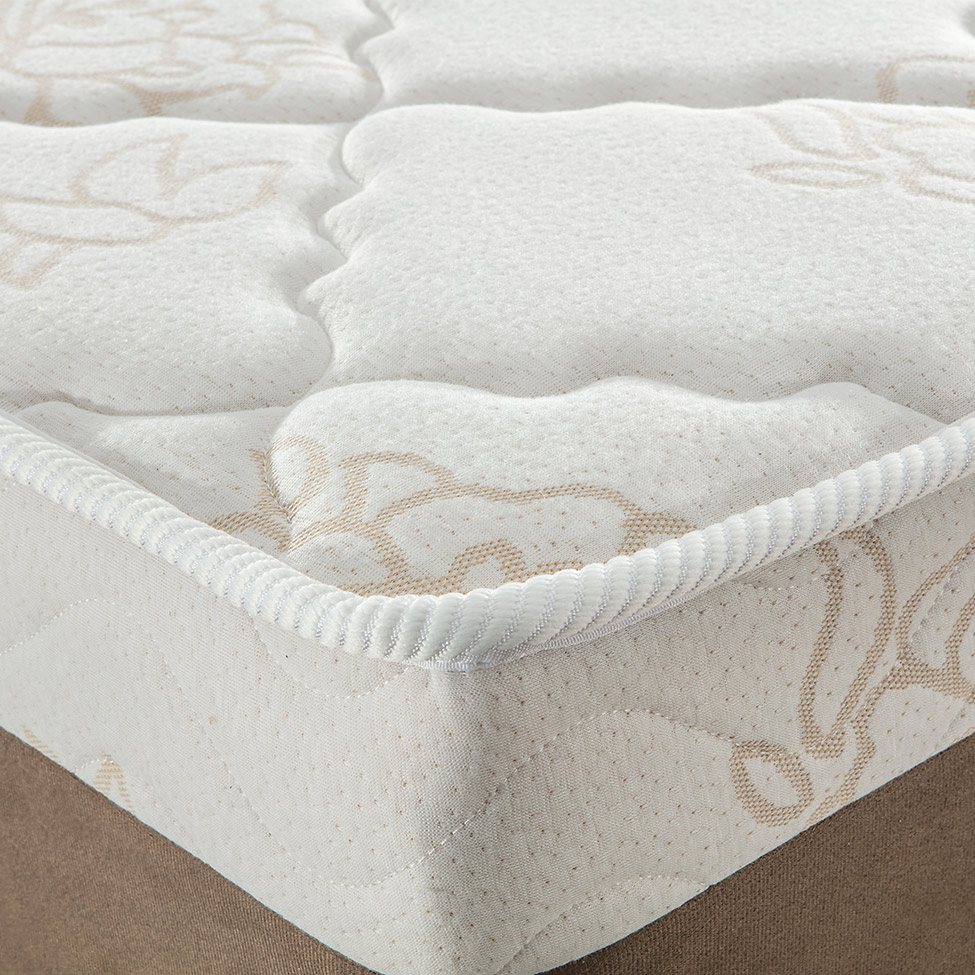 Cama Box Solteiro Orion I com Colchão Solteiro Molas Ensacadas Marrom e Bege