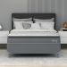 Cama Box com Colchão Casal Classic com Espuma D40 (66x138x188) Cinza