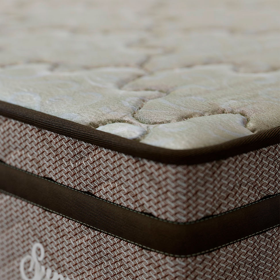 Cama Box com Colchão Casal Supreme Mola Ensacada (72x138x188) Dourado