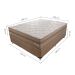 Cama Box com Colchão Casal Toronto Mola Ensacada (70x138x188) Dourado e Bege
