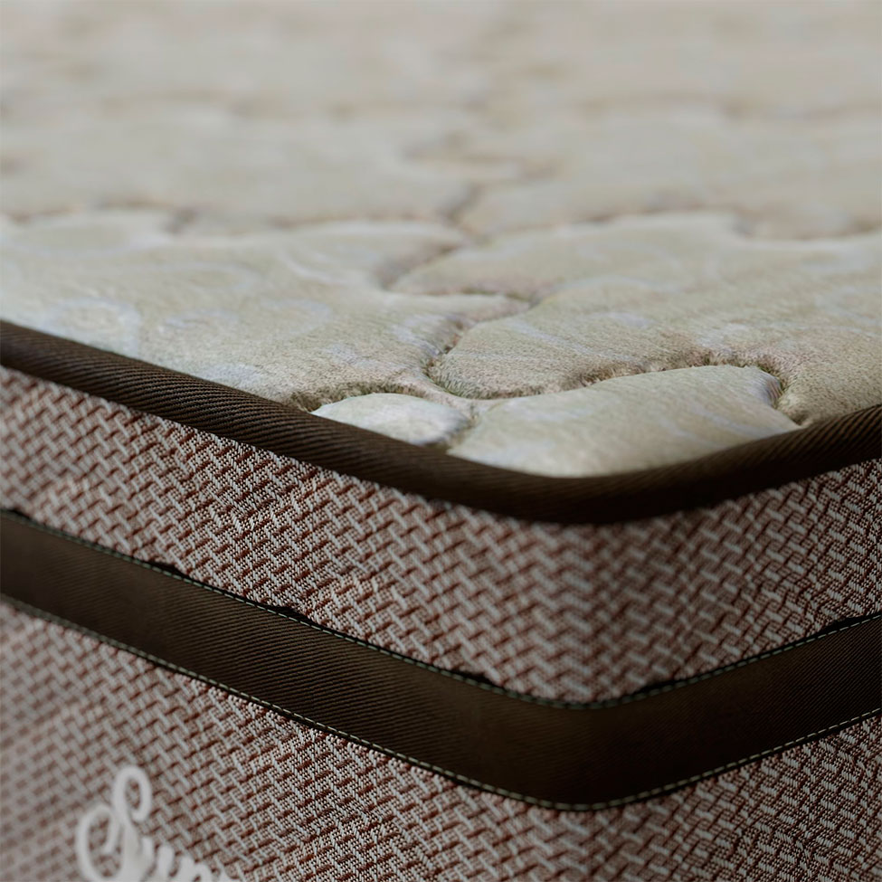 Cama Box com Colchão King Supreme Mola Ensacada (72x193x203) Dourado