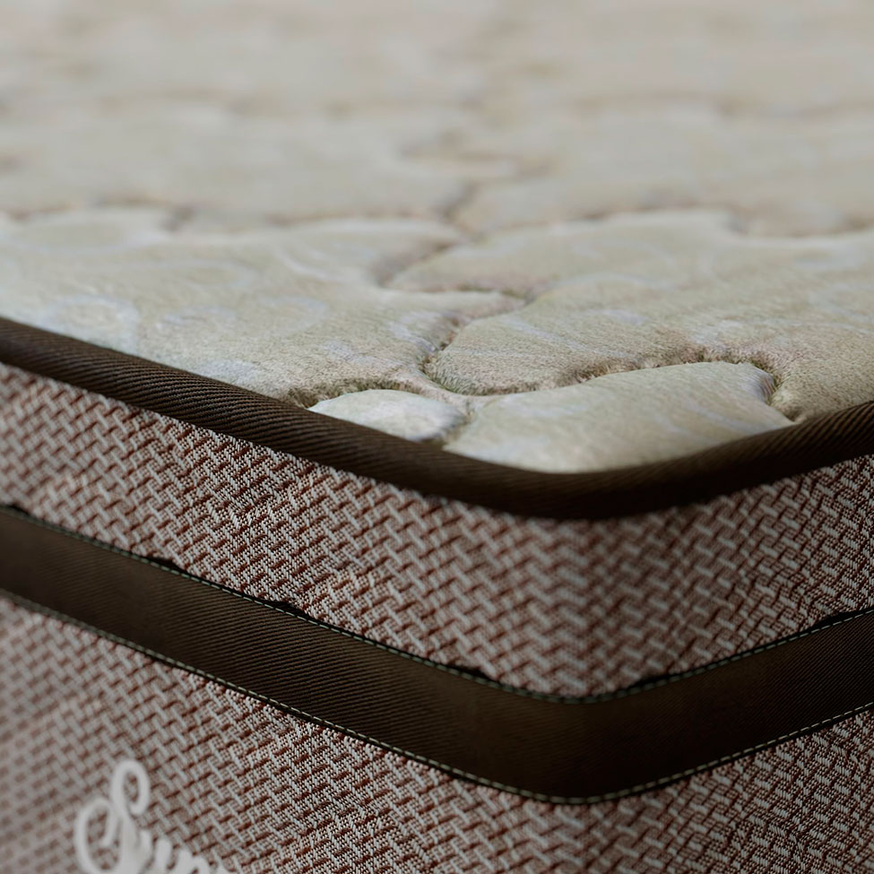 Cama Box com Colchão Queen Supreme Mola Ensacada (72x158x198) Dourado
