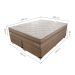 Cama Box com Colchão Queen Toronto Mola Ensacada (70x158x198) Dourado e Bege
