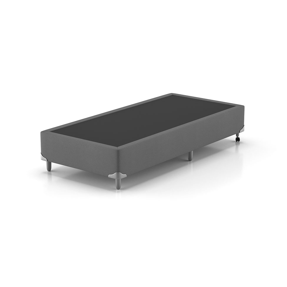 Cama Box com Colchão Solteiro Classic com Espuma D40 (62x88x188) Cinza