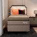 Cama Box com Colchão Solteiro Supreme Mola Ensacada (72x108x198) Dourado