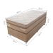 Cama Box com Colchão Solteiro Toronto Mola Ensacada (70x88x188) Dourado e Bege