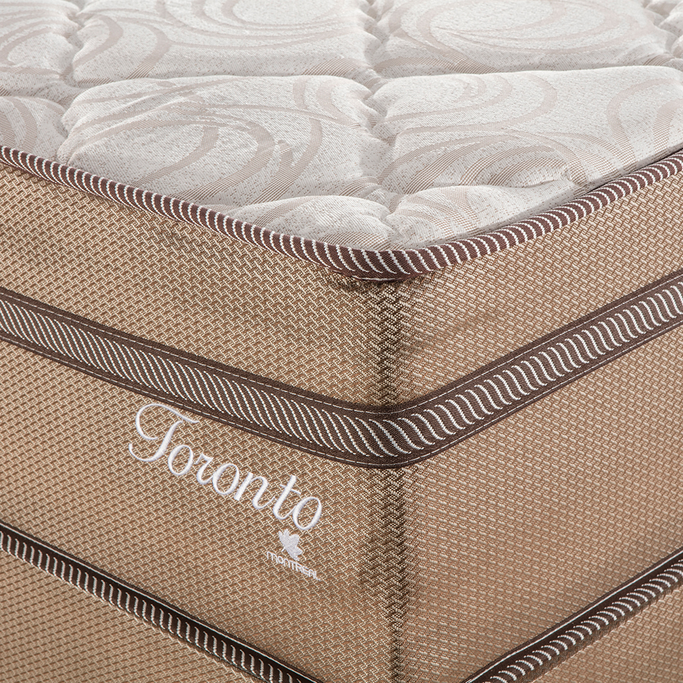 Colchão Casal Toronto Molas Ensacadas (28x138x188) Creme e Marrom