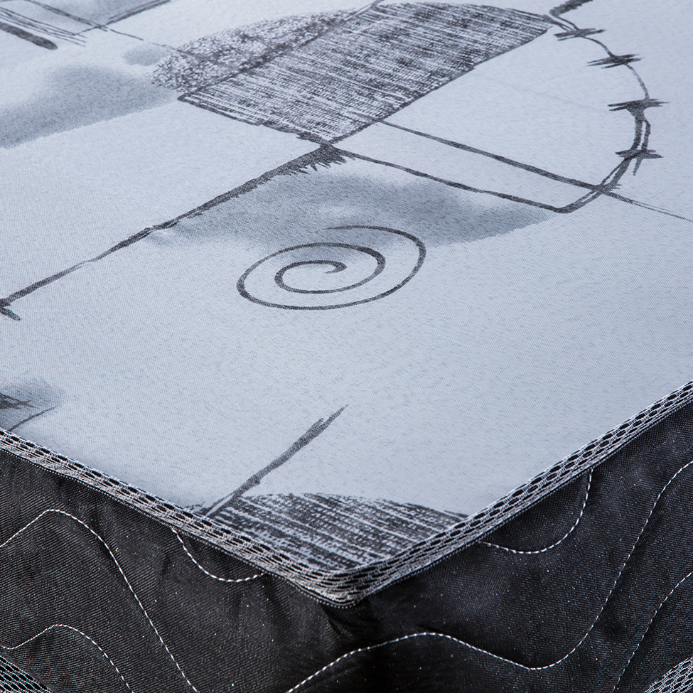 Colchão Casal de Espuma D20 Astra (14x138x188) Preto e Cinza