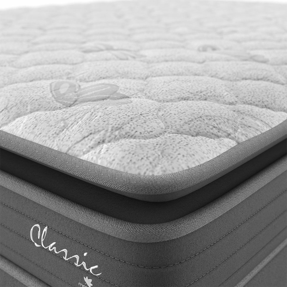 Colchão Casal de Espuma D40 Classic Alto Suporte (20x138x188) Cinza