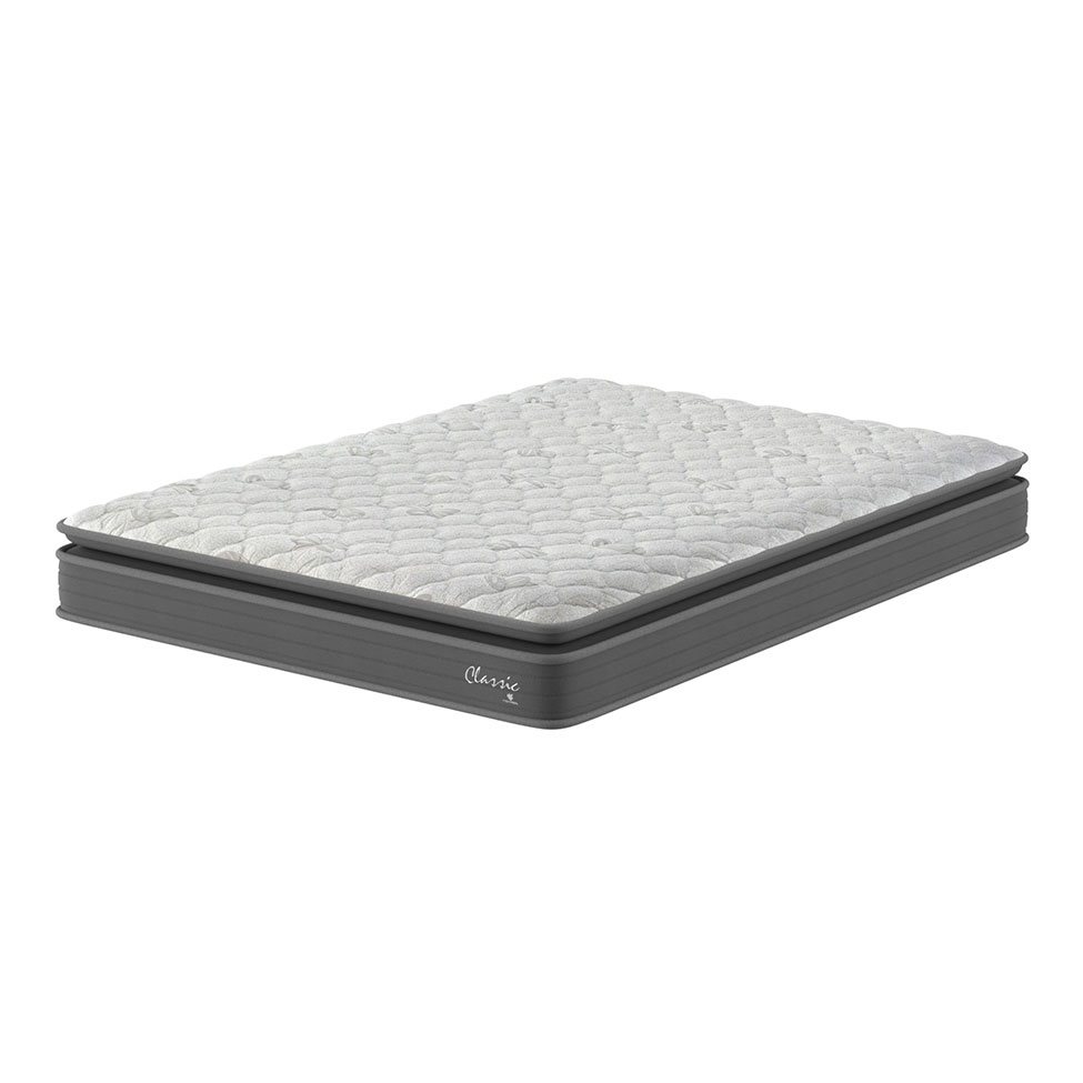 Colchão Casal de Espuma D40 Classic Alto Suporte (20x138x188) Cinza