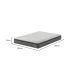 Colchão Casal de Espuma D40 Classic Alto Suporte (24x138x188) Cinza