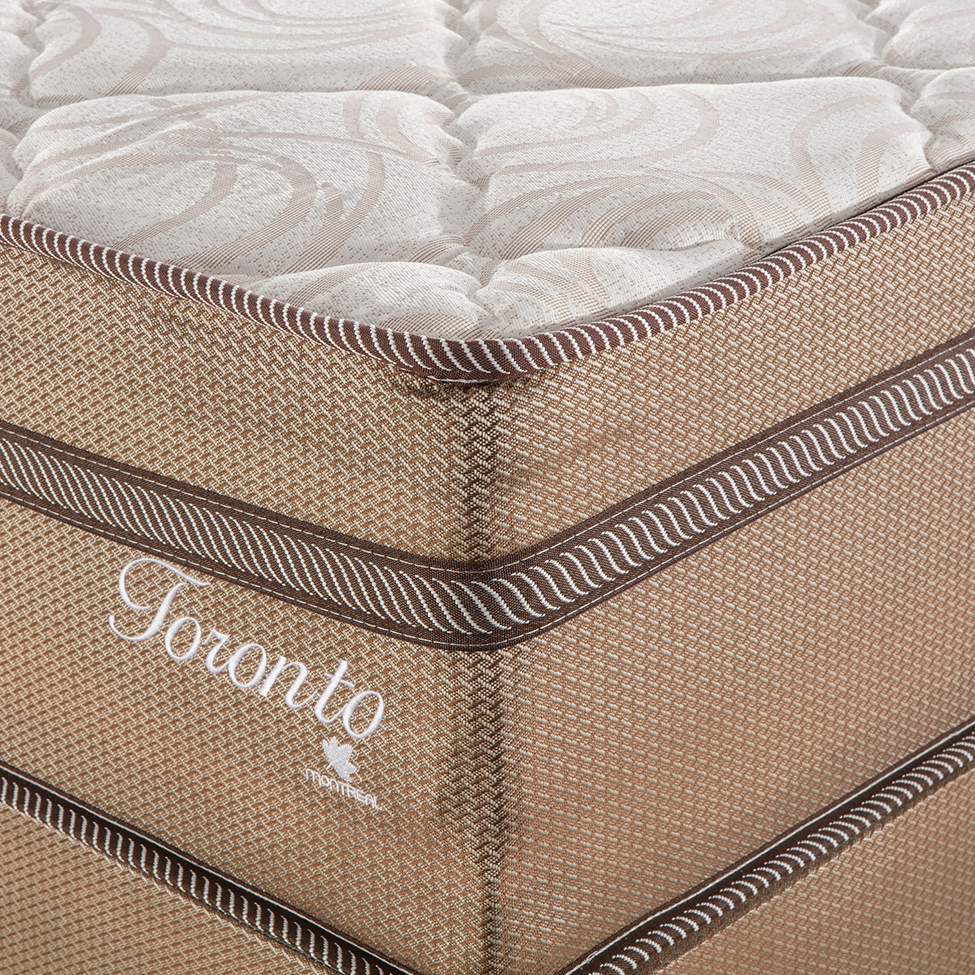 Colchão King Toronto Molas Ensacadas (28x193x203) Creme e Marrom