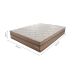Colchão King Toronto Molas Ensacadas (28x193x203) Creme e Marrom