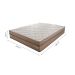 Colchão Queen Toronto Molas Ensacadas (28x158x198) Creme e Marrom