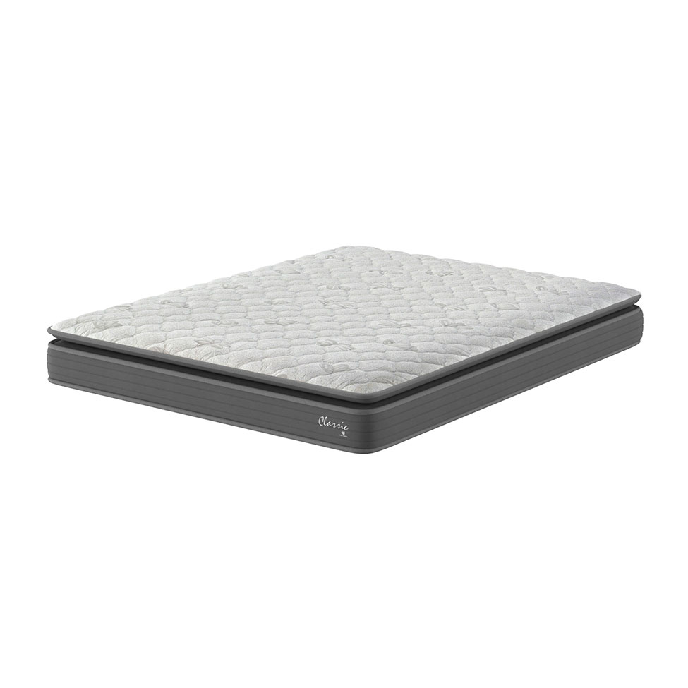 Colchão Queen de Espuma D40 Classic Alto Suporte (24x158x198) Cinza