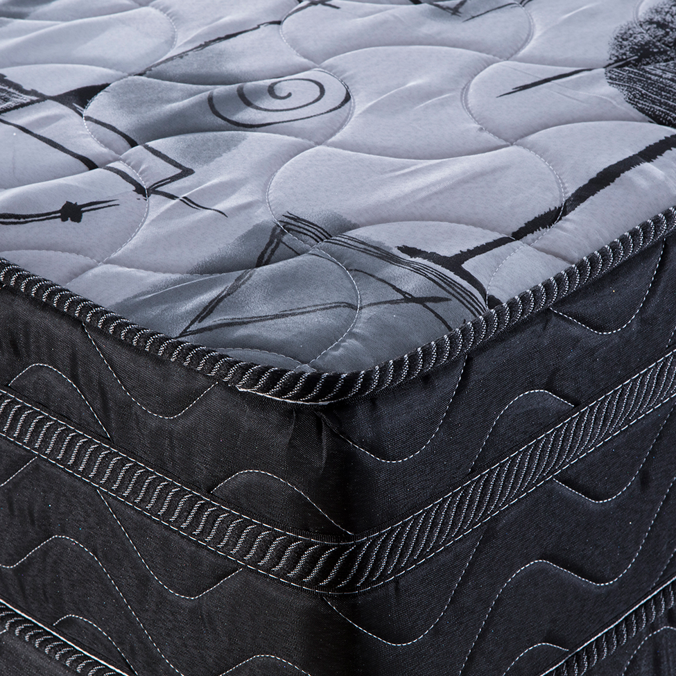 Colchão Solteiro Imperial Molas Verticóil (23x108x198) Preto e Cinza