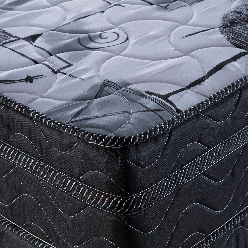 Colchão Solteiro Imperial Molas Verticóil (23x78x188) Preto e Cinza